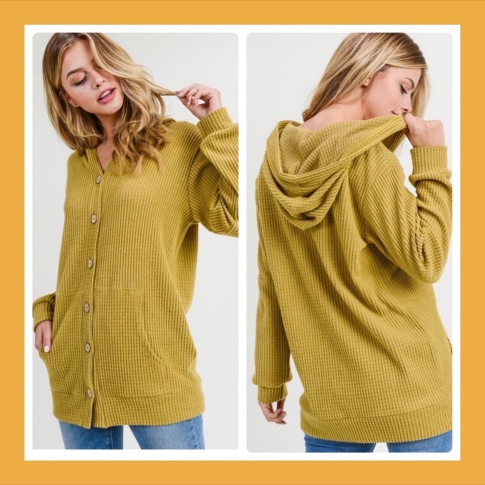 ❗️NEW❗️Waffle Brushed Hooded Top
